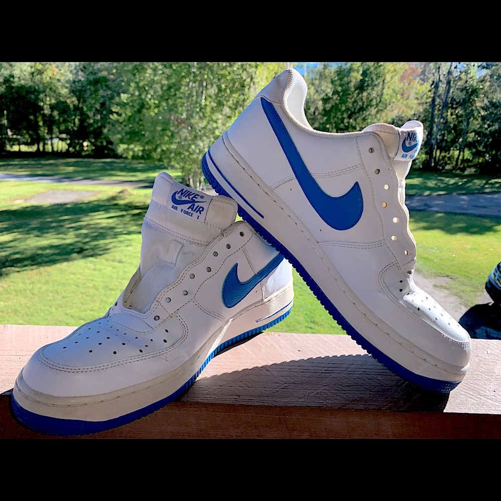 Nike Air Force Ones University Blue size 10.5 wore them twice. Very Rare Nikes